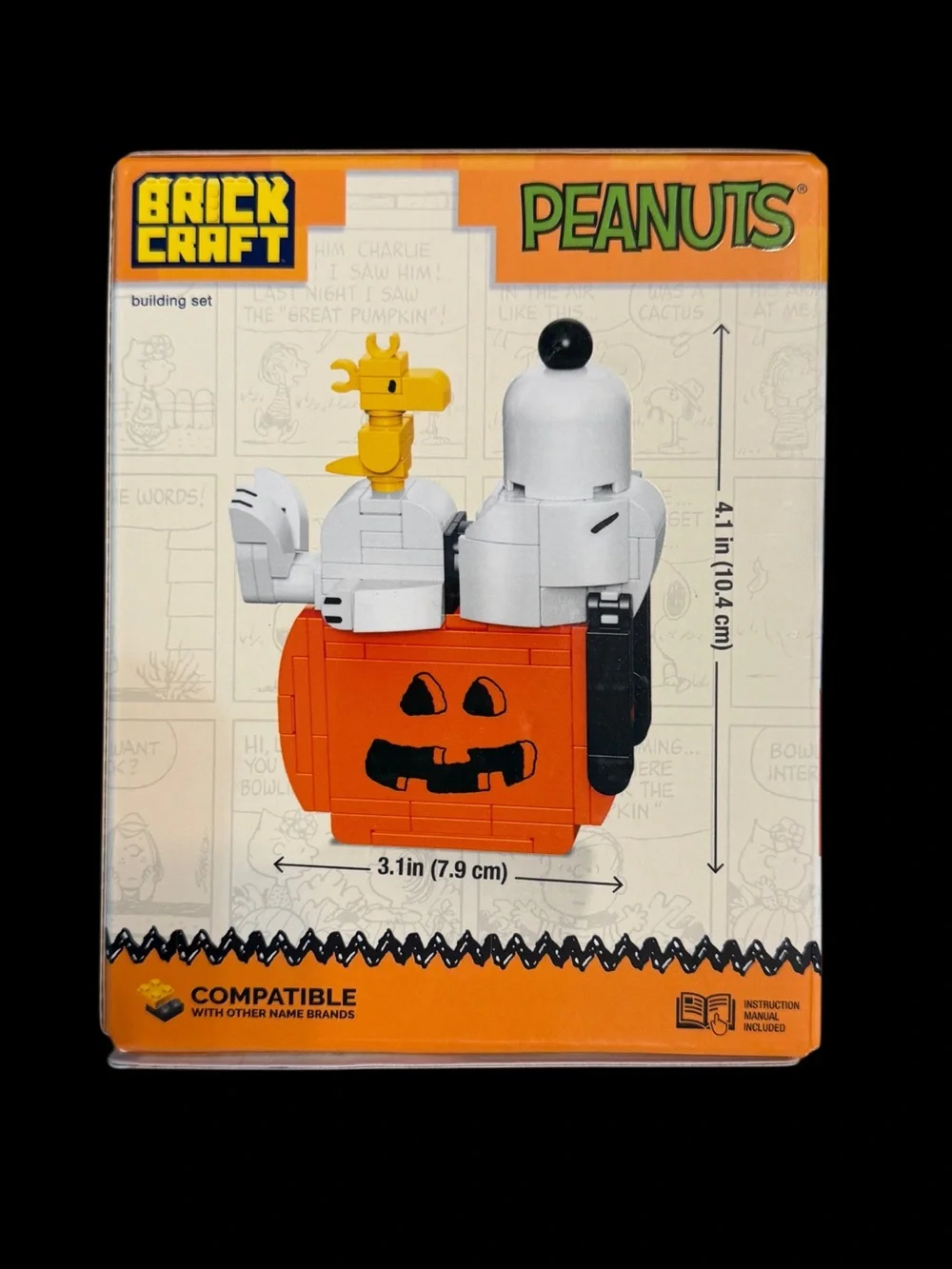 Brick Craft Peanuts Snoopy on Pumpkin Building Set Orange & White New in Box